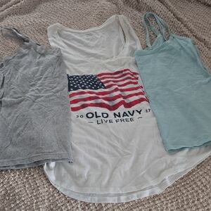 Old Navy Women's Tank Tops/Camis White, Light Teal, Gray